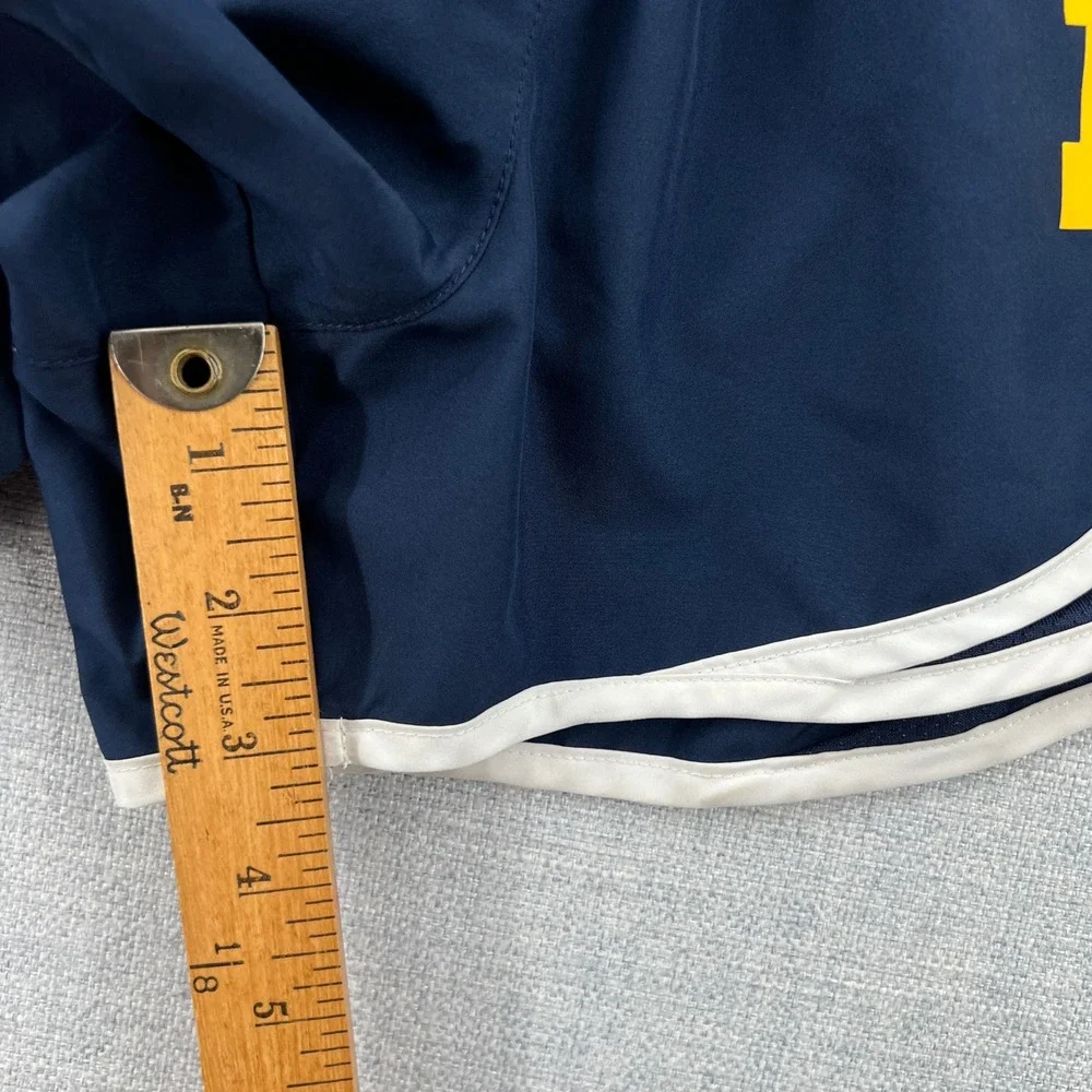 Nike Michigan Wolverines Tempo Dri-FIT Running Shorts Womens Small Blue Lined